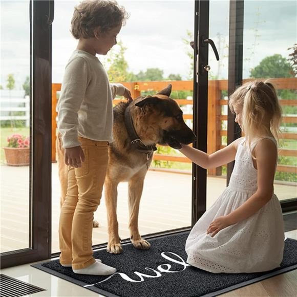 Welcome Door Mat Durable Low Profile Floor Mat Non Slip Indoor Outdoor 30x17.5 - Picture 2 of 5